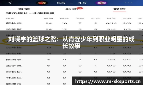 刘晓宇的篮球之路：从青涩少年到职业明星的成长故事